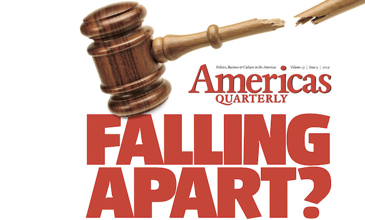 Falling Apart masthead from Americas Quarterly